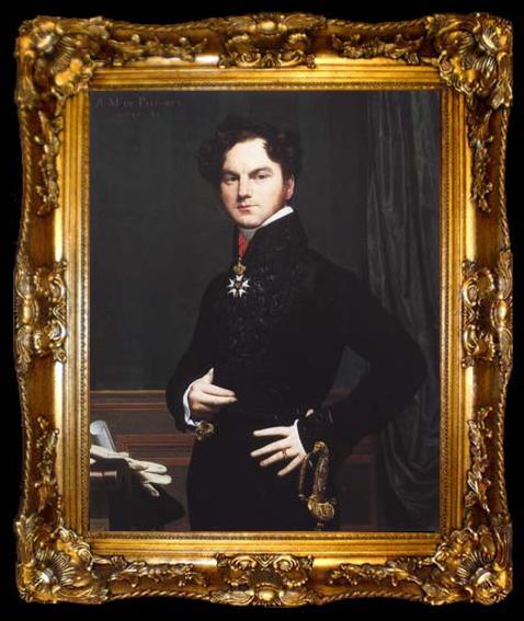 framed  Jean Auguste Dominique Ingres Portrait of Comte Amedee-David de Pastoret (mk04), ta009-2